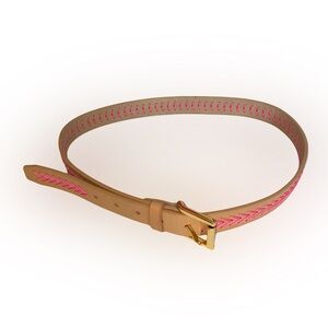 NWOT VINCE CAMUTO TAN AND PINK EMBROIDERED BELT 🩷